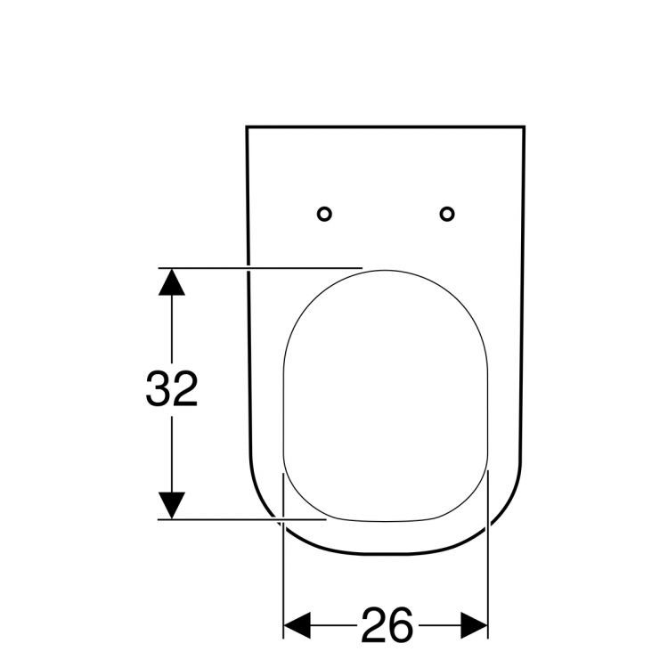 Чаша унитаза напольного Geberit Smyle для смывного бачка наружного монтажа, глубина 54 см [500.213.01.1]