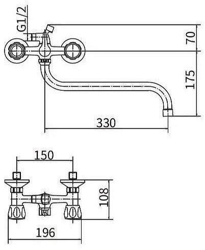 Смеситель для ванны Plstart PL2218-10 универсальный цвет Хром Красный