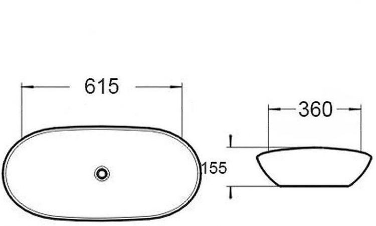 Раковина-чаша Vincea 62 VBS-508MA Антрацит матовый