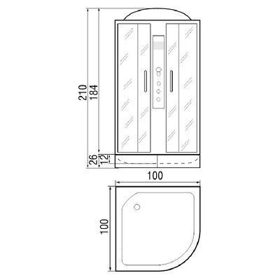 Душевая кабина River Nara 100/26 MT Душевая кабина River Nara 100/26 MT
