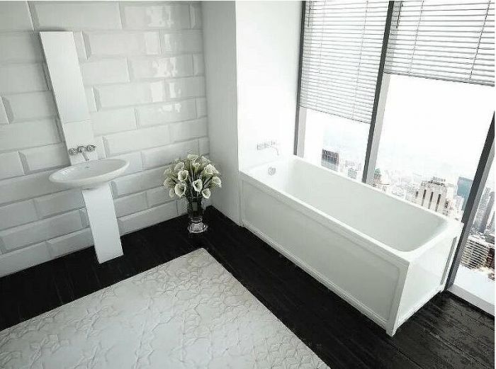 Акриловая ванна Aquatek Eco-friendly Мия 180x80 MIY180-0000001 без панелей, каркаса и слив-перелива