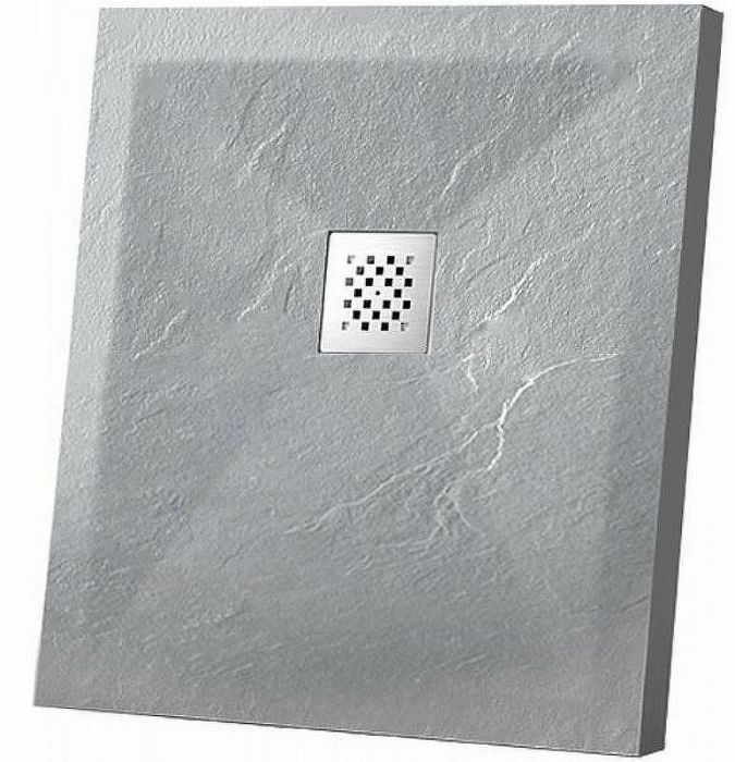 Душевой поддон из искусственного камня Vincea 100x100 VST-4SR1010G Серый