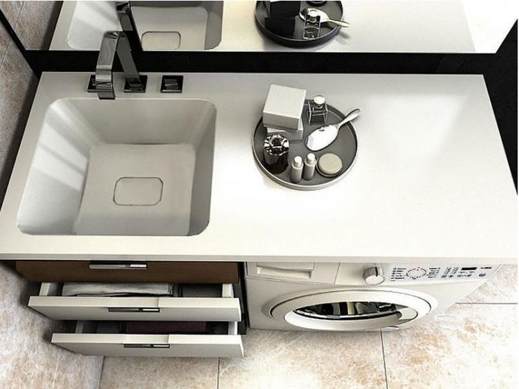 Раковина Madera Kamilla 110 L 4627173210041 с местом под стиральную машину Белая Раковина Madera Kamilla 110 L 4627173210041 с местом под стиральную машину Белая