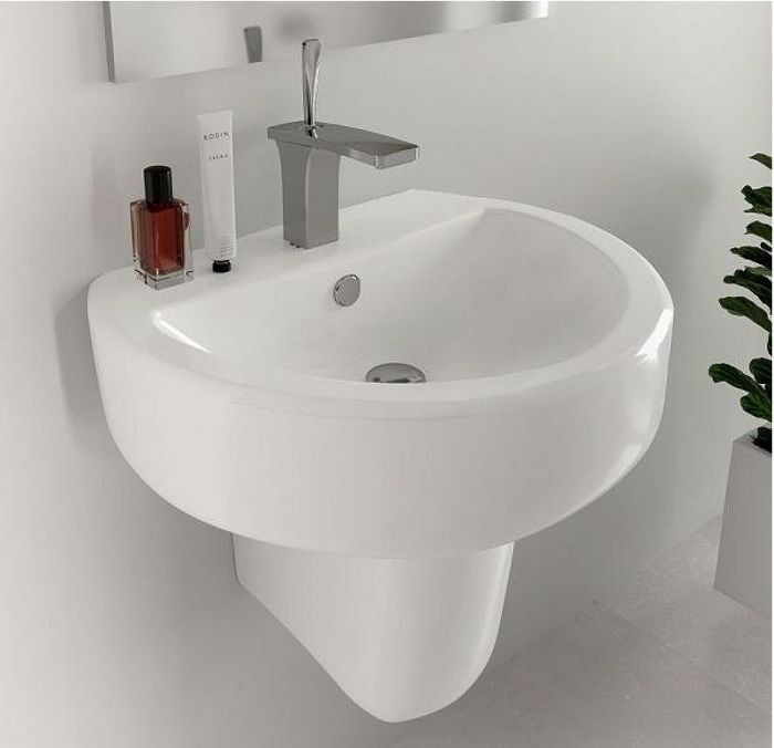 Раковина Sanita Luxe Best 55 WB.PD/Best/55-C/WHT.G/S1 Белая