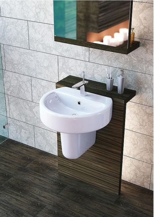 Раковина Sanita Luxe Best 55 WB.PD/Best/55-C/WHT.G/S1 Белая