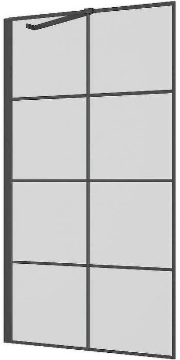 Шторка на ванну Ambassador Bath Screens 80х140 16041209 профиль Черный стекло прозрачное