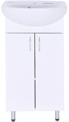 Тумба с раковиной Orange Лайт 45 LA-45TUW+RA Белый глянец