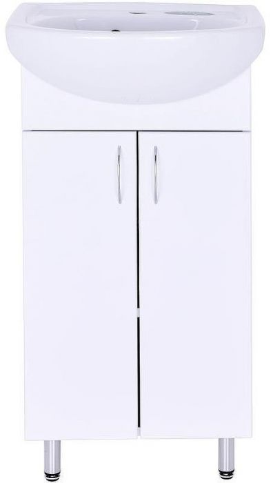 Тумба с раковиной Orange Лайт 45 LA-45TUW+RA Белый глянец