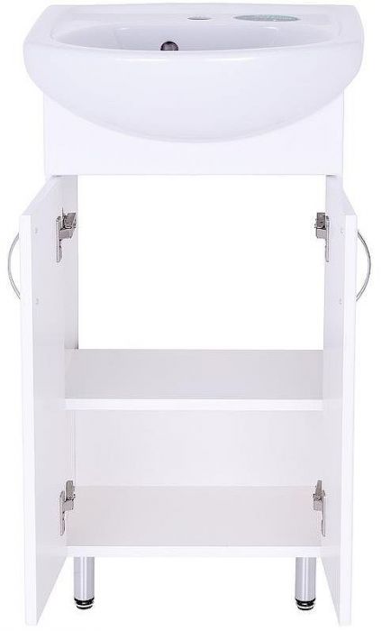 Тумба с раковиной Orange Лайт 45 LA-45TUW+RA Белый глянец