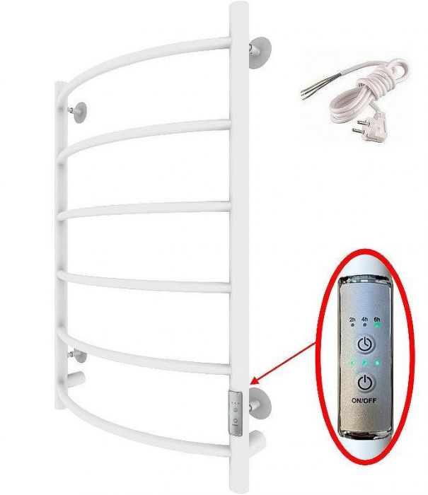 Электрический полотенцесушитель Тругор ПЭК 5 СП 80x50 Белый