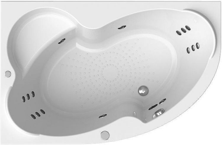 Акриловая ванна Radomir Vannesa Ирма 169х110 L 2-77-2-1-0-217 с гидромассажем Актив Хром