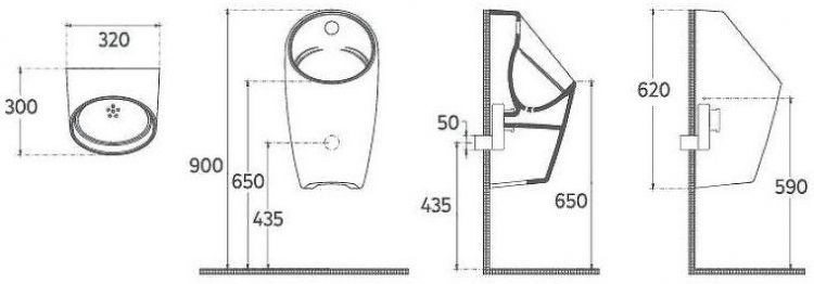 Писсуар Isvea Infinity 10NF92001-2N подвесной цвет Черный матовый