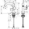 Hansgrohe Tecturis S Смеситель для раковины, на 1 отв., донным клапаном, цвет: черный матовый