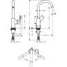 Hansgrohe Rebris E Смеситель для раковины, 1 отв., с поворотным изливом, с донным клапаном, цвет: черный матовый