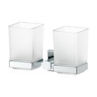 Держатель с 2-мя стаканами (матовое стекло; хром) 9928A Держатель с 2-мя стаканами (матовое стекло; хром) 9928A