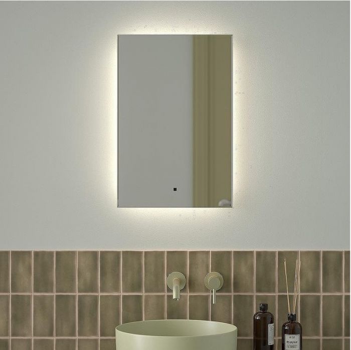 Зеркало Defesto Glow 40х60 DF 2502R с подсветкой 17W-4500К/с фацетом/ИК - выключатель/Нейтральный белый свет