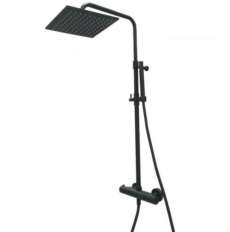 Душевая система Webert Elio EL980515560METAL Черный матовый с верхним душем металл Душевая система Webert Elio EL980515560METAL Черный матовый с верхним душем металл