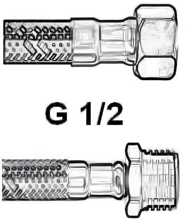 Подводка для воды Монофлекс Stot Ш-Г 80 420674 Латунь