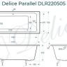 Чугунная ванна Delice Parallel 170х70 DLR220505 без отверстий под ручки и антискользящего покрытия
