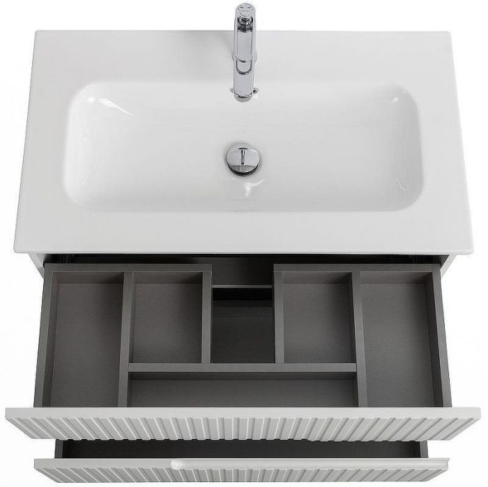 Тумба под раковину Cezares Duet-N 80 DUET-N-800-2C-SO-BL подвесная Bianco Lucido