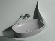 Умывальник CERAMICANOVA Element чаша накладная овальная (цвет Серый Матовый) CN6049MSG