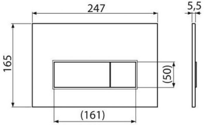 Клавиша смыва Kerama Marazzi FPS.A.NM Никель матовый