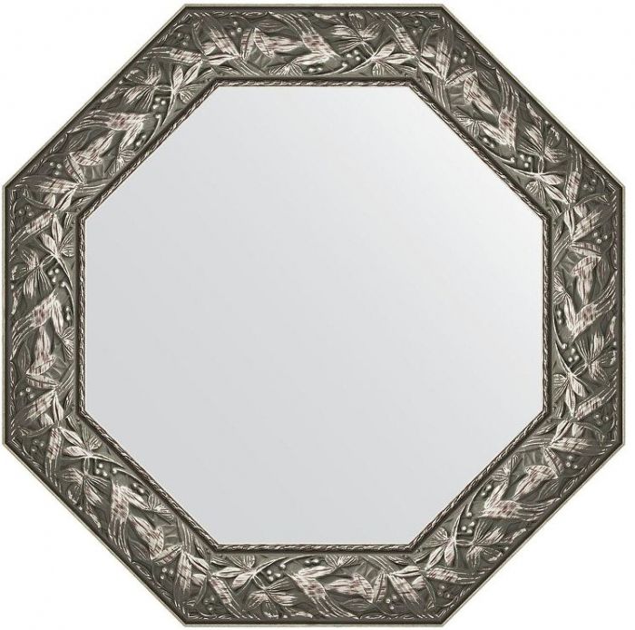 Зеркало Evoform Octagon 73х73 BY 7375 в багетной раме - Византия серебро 99