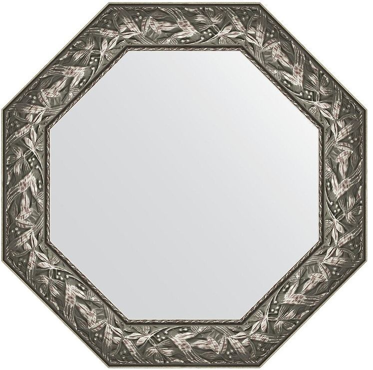 Зеркало Evoform Octagon 73х73 BY 7375 в багетной раме - Византия серебро 99