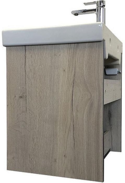 Тумба с раковиной Comforty Вена 55 00-00008928 подвесная Дуб дымчатый