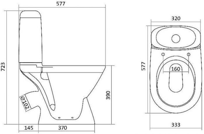 Унитаз компакт Santek Римини 1WH501523 с бачком и сиденьем