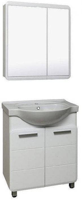 Зеркальный шкаф Runo Эрика 70 УТ000003320 Белый