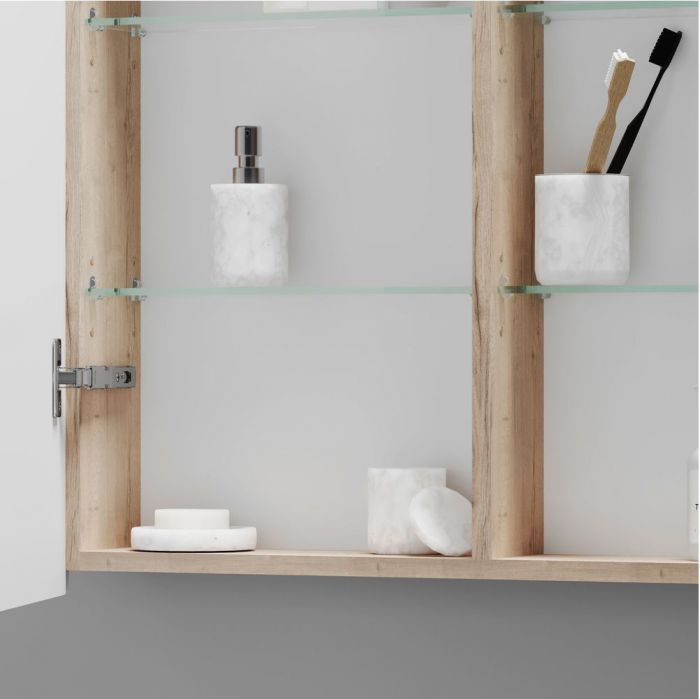 Зеркальный шкаф SANCOS Mirror 990x150х740 мм, с LED подсветкой, MI100EG