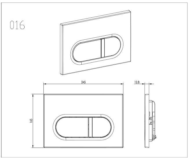 Клавиша смыва Aquatek KDI-0000050 цвет Оружейная сталь матовая
