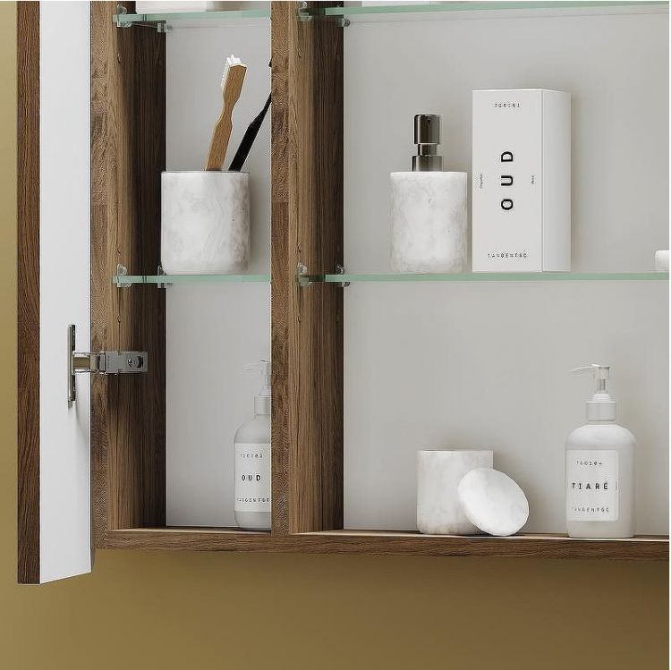 Зеркальный шкаф Sancos Mirror 80 MI80ECH с подсветкой Дуб чарльстон