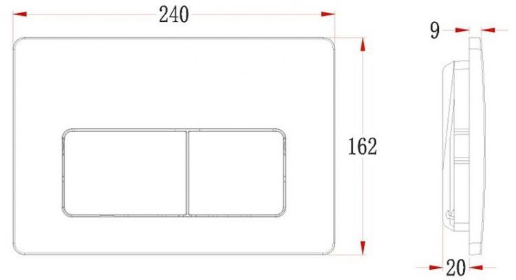 Клавиша смыва Veconi Flush FLV5-B цвет Черный матовый Клавиша смыва Veconi Flush FLV5-B цвет Черный матовый