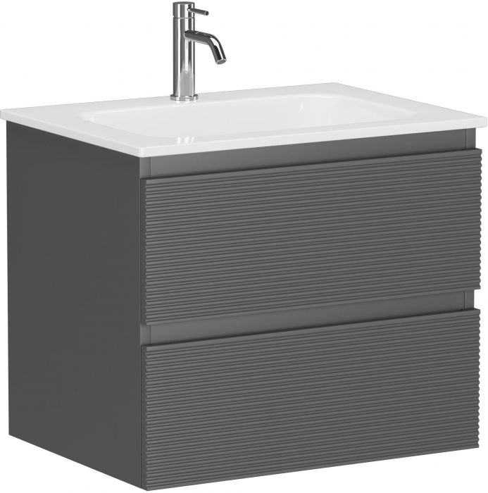 Тумба подвесная SANCOS под раковину Folk, Grey soft 590х445х500, FL60GS