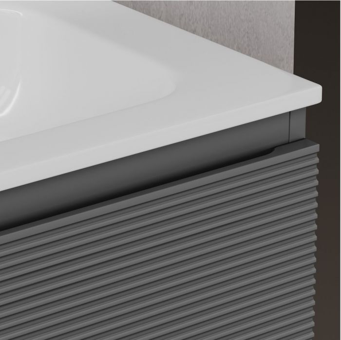 Тумба подвесная SANCOS под раковину Folk, Grey soft 590х445х500, FL60GS