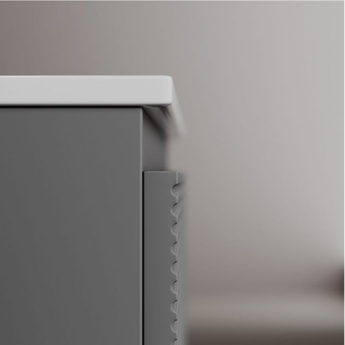 Тумба подвесная SANCOS под раковину Folk, Grey soft 590х445х500, FL60GS