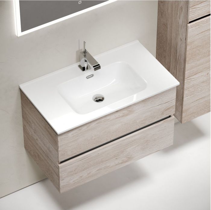 Тумба подвесная SANCOS под раковину Urban, дуб галифакс натуральный 790х450х550, UR80EG