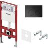 Инсталляция Tece Spring S955104 для унитаза с Черной матовой клавишей смыва
