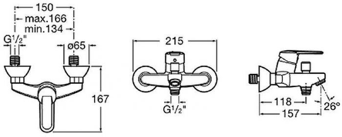 Смеситель для ванны Roca Victoria 5A0225C0M Хром