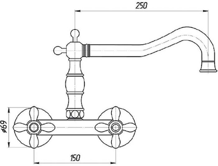 Смеситель для кухни Migliore Princeton Plus 18278 Золото