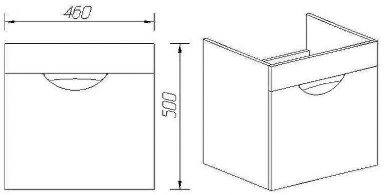 Тумба под раковину VIANT Барселона 50 VBAR50CO-T1YP подвесная Белая Тумба под раковину VIANT Барселона 50 VBAR50CO-T1YP подвесная Белая