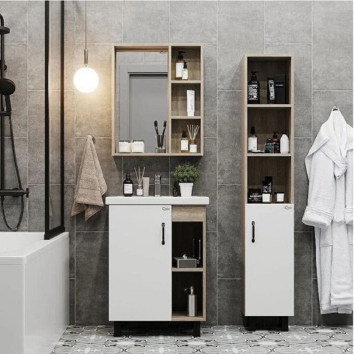 Шкаф пенал Onika Тимбер 30.01 403066 Белый матовый Дуб сонома