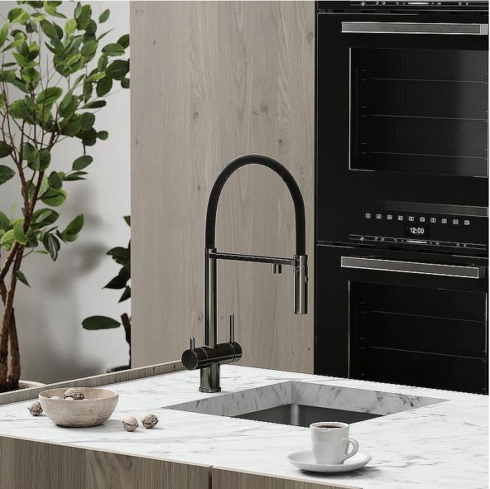 Смеситель для кухни Sancos Imola SC4010GG Вороненная сталь Черный