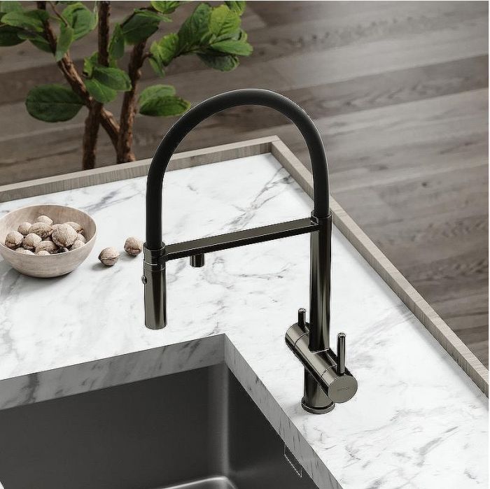 Смеситель для кухни Sancos Imola SC4010GG Вороненная сталь Черный