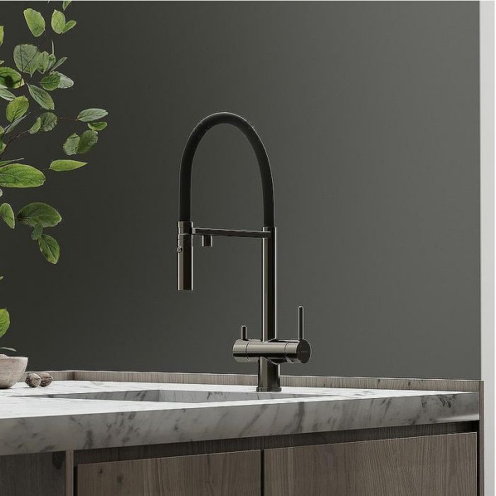 Смеситель для кухни Sancos Imola SC4010GG Вороненная сталь Черный