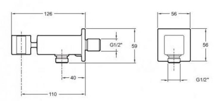 Шланговое подсоединение Jacob Delafon E14791-CP Шланговое подсоединение Jacob Delafon E14791-CP