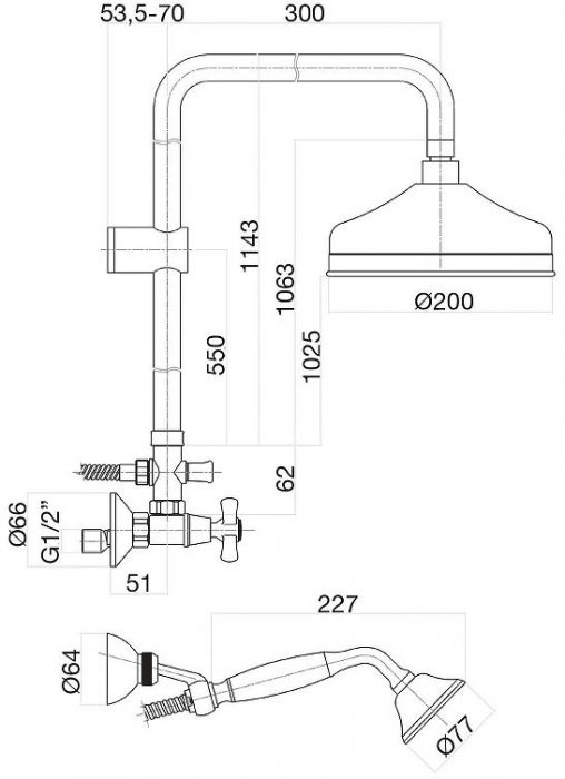 Душевая система Fiore Margot 26CR0620 цвет Хром