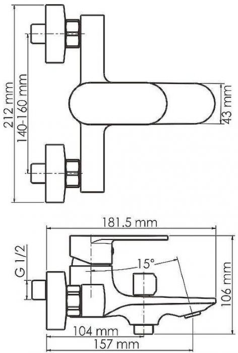 Смеситель для ванны WasserKRAFT Mindel 8501 Белый матовый